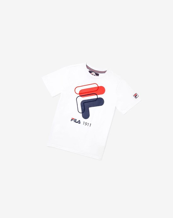 Fila 3d Logo Tee Białe | BYRDT-5203