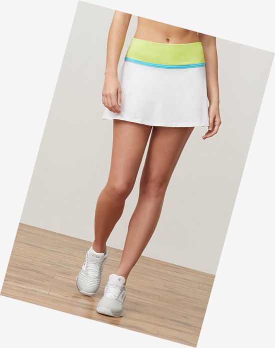 Fila Acqua Sole Flare Skort Wht/Sgrn/Fblu | YSCEQ-1452