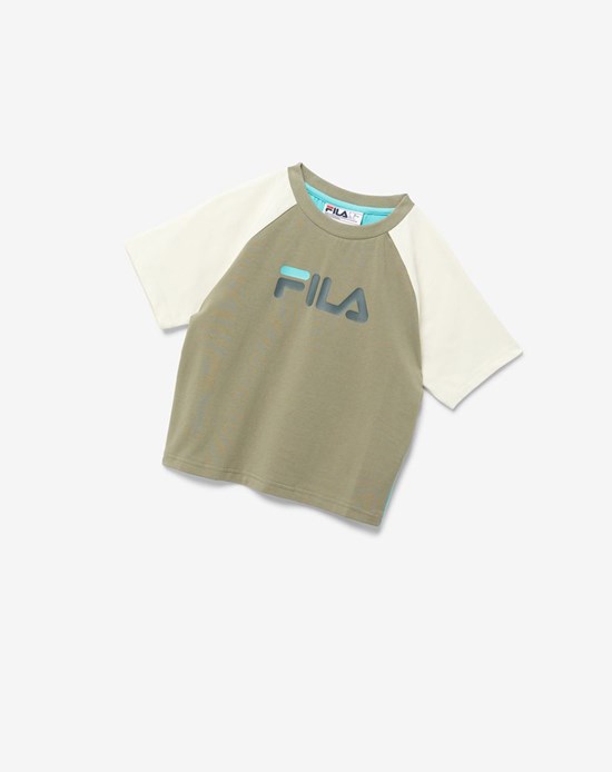 Fila Aisha Tee Niebieskie Turkusowe | VHZXL-4390