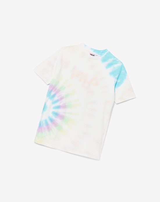 Fila Alivia Tie Dye Tee Kremowe | WEDUM-4379