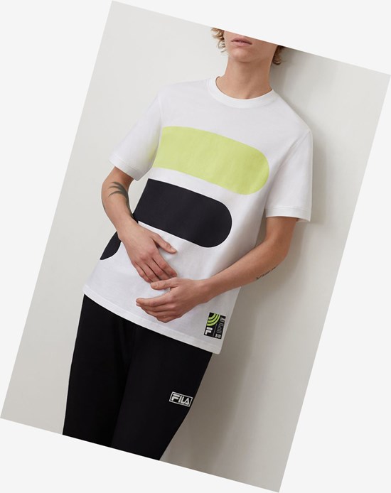 Fila Alvan Tee Wht/Sgrn/Blk | IEVYT-0198