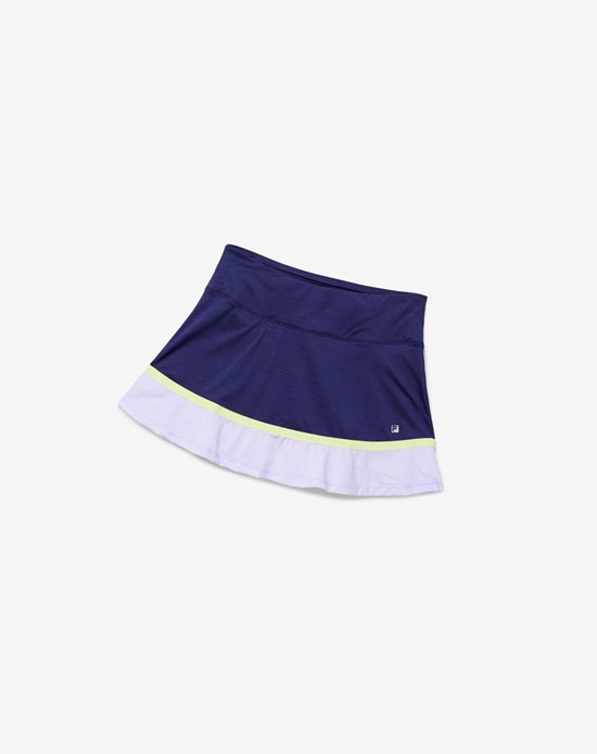 Fila Back Court Flare Skort Fioletowe | EUDLH-8357