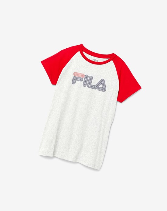 Fila Baseball Tee Głęboka Czerwone | KYDST-9532