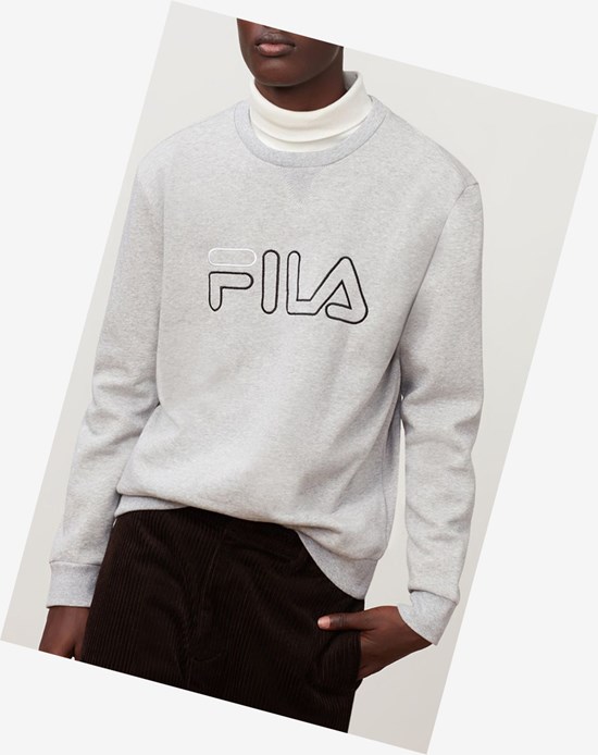 Fila Basil Sweatshirt Lgrym/Blk/Wht | QLCRO-1476