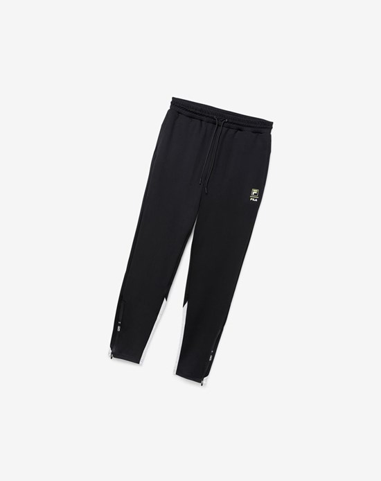 Fila Basset Tech Pant Czarne Głęboka Szare | CAUMY-1364