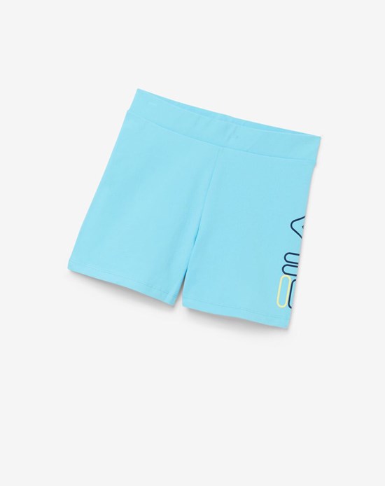 Fila Beatriz High Stanem Bike Shorts Niebieskie | TGRSQ-6592