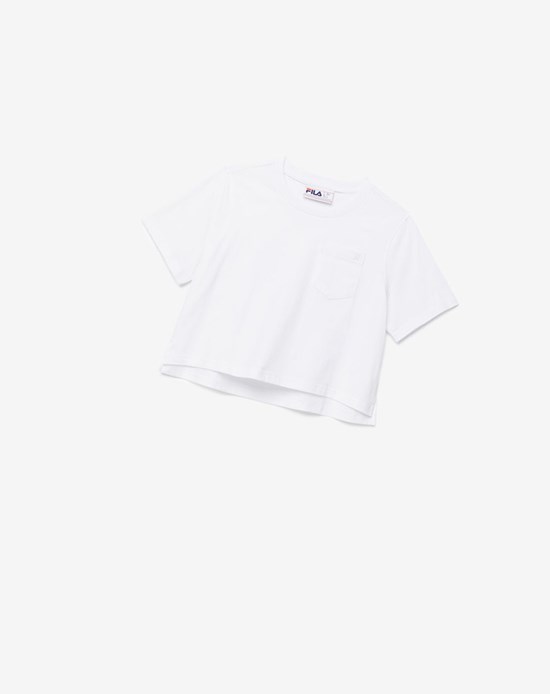 Fila Blenda Tee Białe | LXEGP-3027