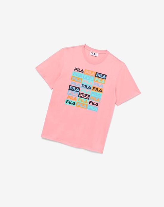 Fila Broden Tee 687 Bubble Gum | HYKIQ-9516