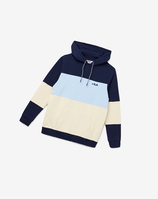 Fila Bryan Hoodie Głęboka Niebieskie | BDELN-4529