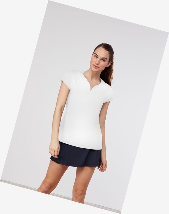 Fila Cap Sleeve Top Białe | UZBAH-4156