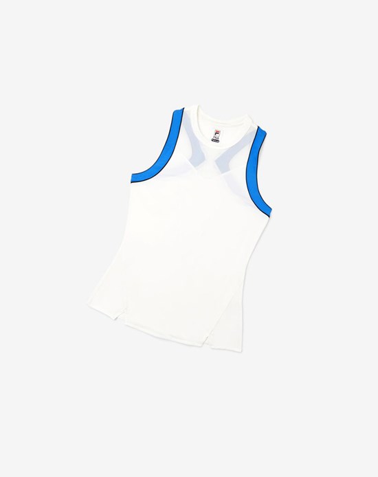 Fila Celestial Point Racerback Tank Białe Niebieskie Turkusowe | QVCZN-2417