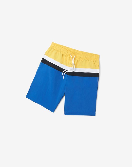 Fila Charlie Swim Krótkie Białe Cytrynowy Niebieskie | LOHNF-0145