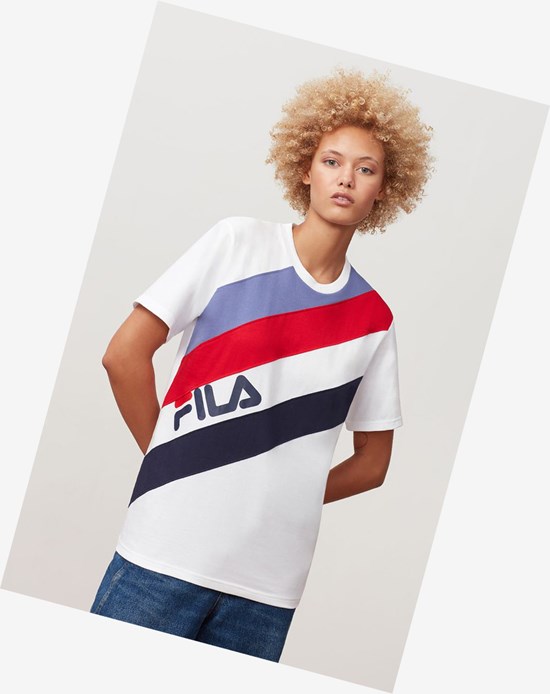 Fila Cho Tee Wht/Peac/Cred/M | GFLQH-0845