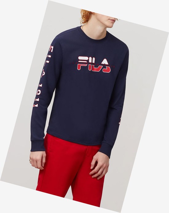 Fila Christophe Long Sleeve Tee Peac/Cred/Wht | STPGV-6032