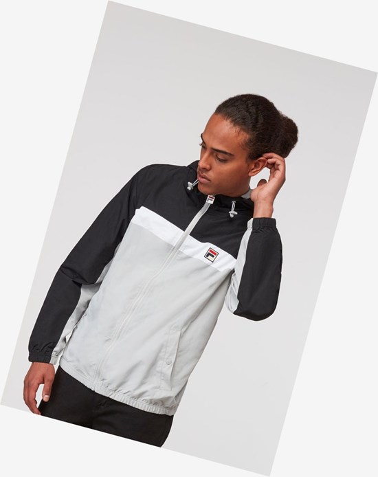 Fila Clipper Wiatr Jacket Blk/Hris/Wht | CGLDJ-7268