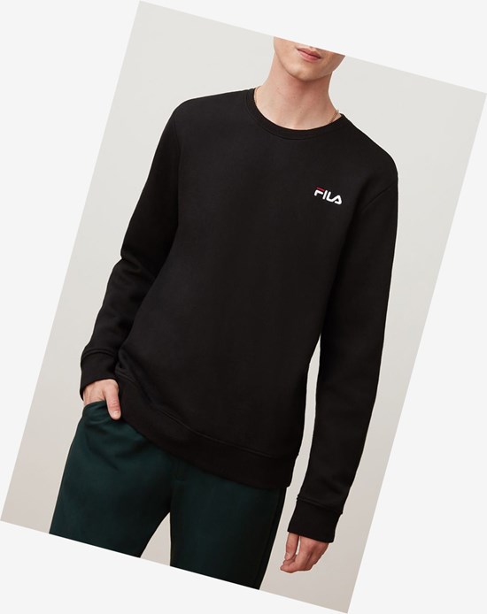 Fila Colona Sweatshirt Czarne Białe Czerwone | WLOXT-7640