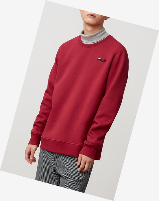 Fila Colona Sweatshirt Czerwone Czarne Białe | SODQC-4027