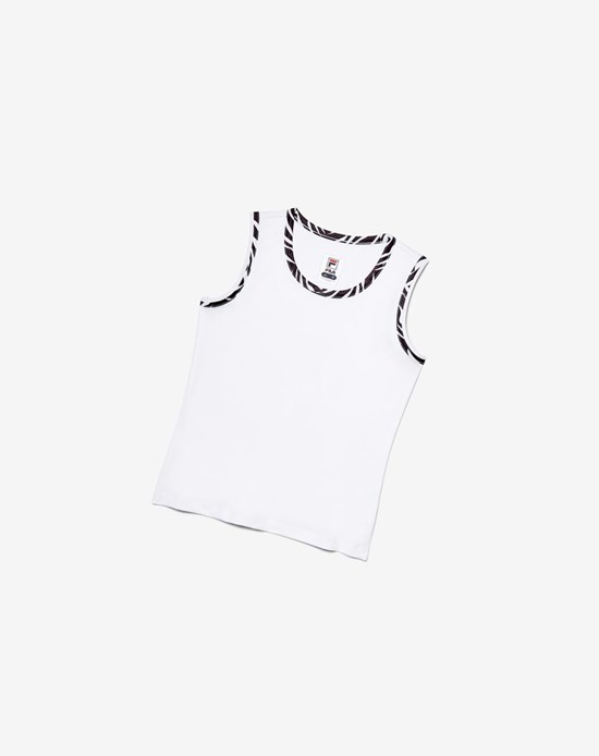 Fila Core Fullback Tank Białe | DVNXH-8213