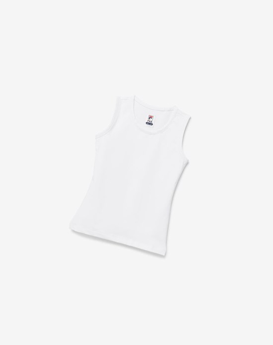 Fila Core Fullback Tank Białe | XQKBM-6782