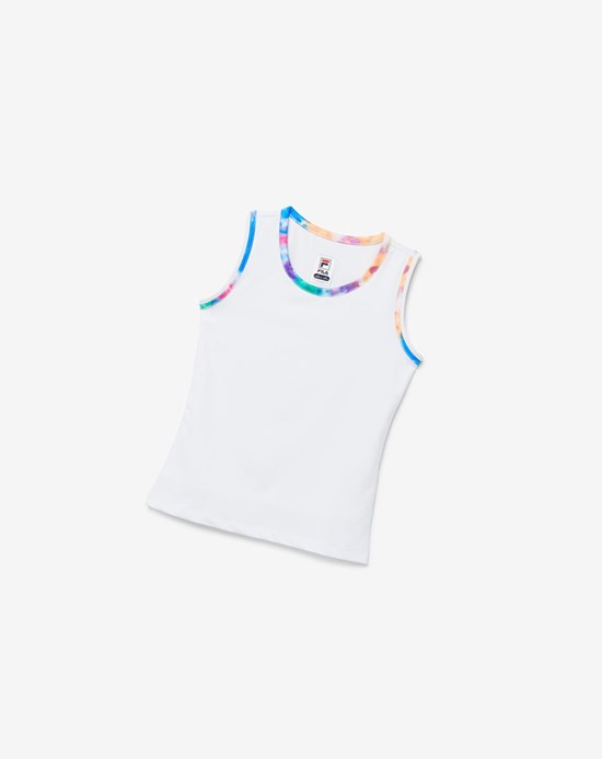 Fila Core Fullback Tank Białe | YRLUS-9702