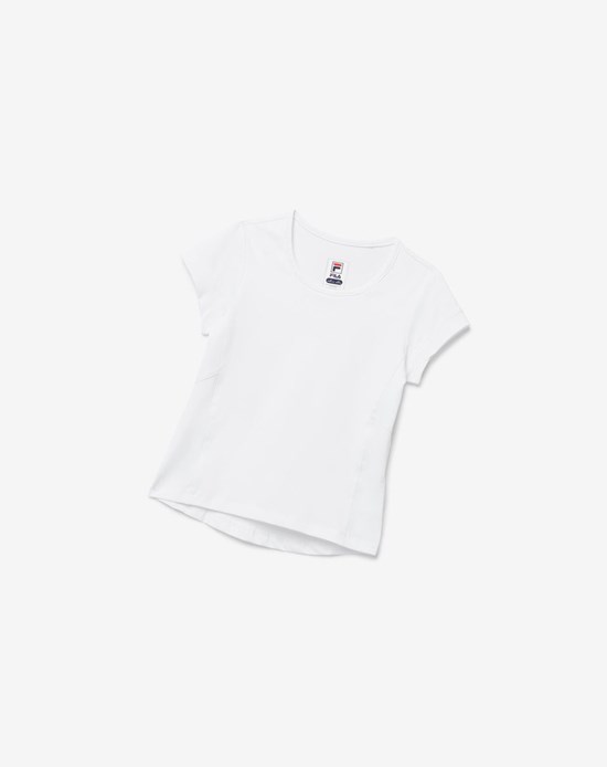 Fila Core Krótkie Sleeve Top Białe | BPYEA-4971