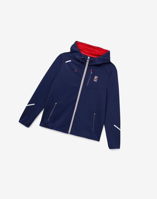 Fila Coulty Tech Hoodie Czerwone | ZPMRV-5096