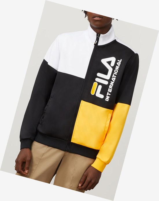 Fila Daniele Track Jacket Blk/Gfus/Wht | JNUML-9108