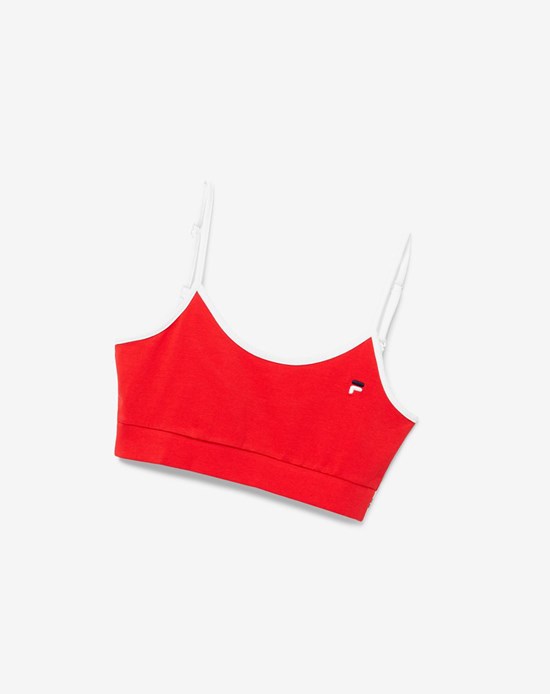 Fila Deeba Bra Top Czerwone Białe | YZCVS-0789