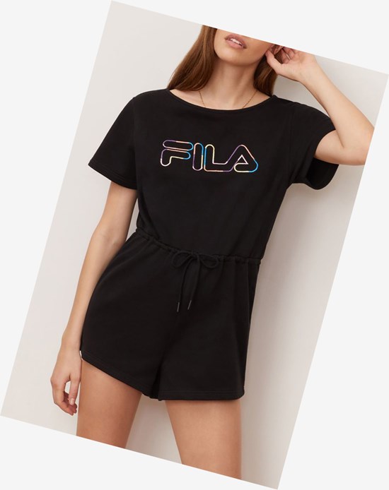 Fila Delaney Romper Czarne | KSGHP-9067