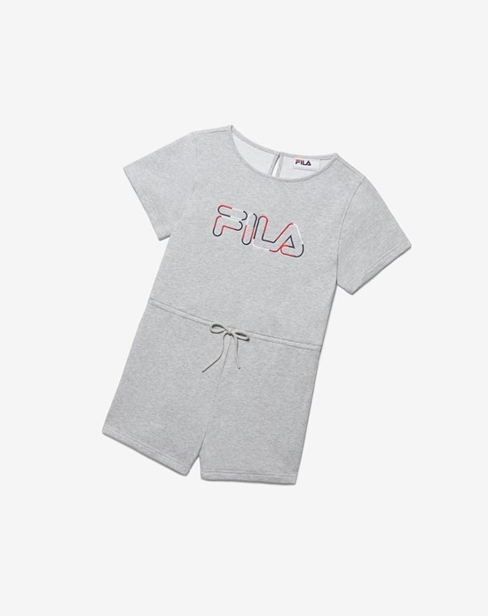 Fila Delaney Romper Ltgreymarl | QAPIR-9203