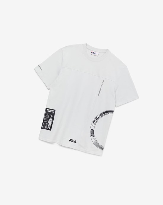 Fila Deltalife Grafiką Tee 104 Lunar Rock | DHSOT-2578