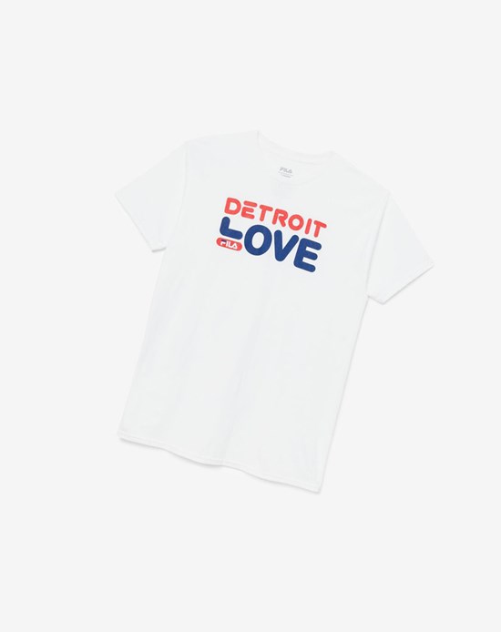 Fila Detroit Love Tee Białe | HXDAL-8763