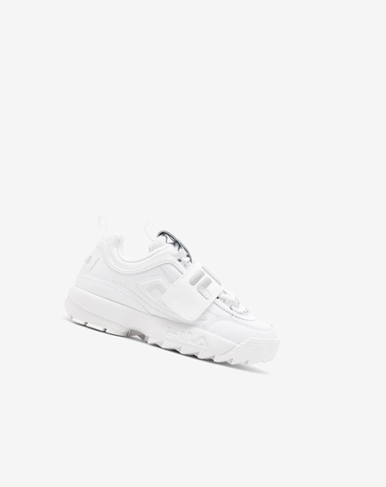 Fila Disruptor 2 Applique Sneakers Białe Srebrne Białe | CVEGH-2405