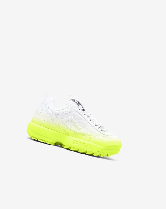 Fila Disruptor 2 Brights Fade Sneakers Wht/Wht/Sfty | FBGEK-8470