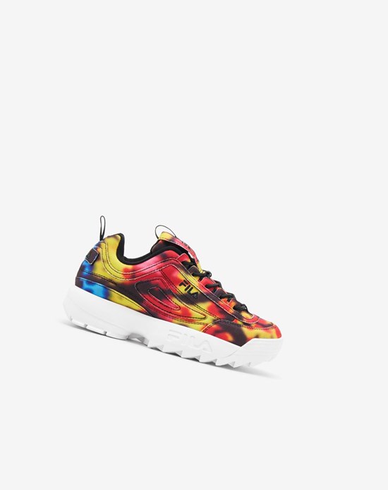 Fila Disruptor 2 Dark Tie Dye Sneakers Czarne Białe | XMQWJ-8965