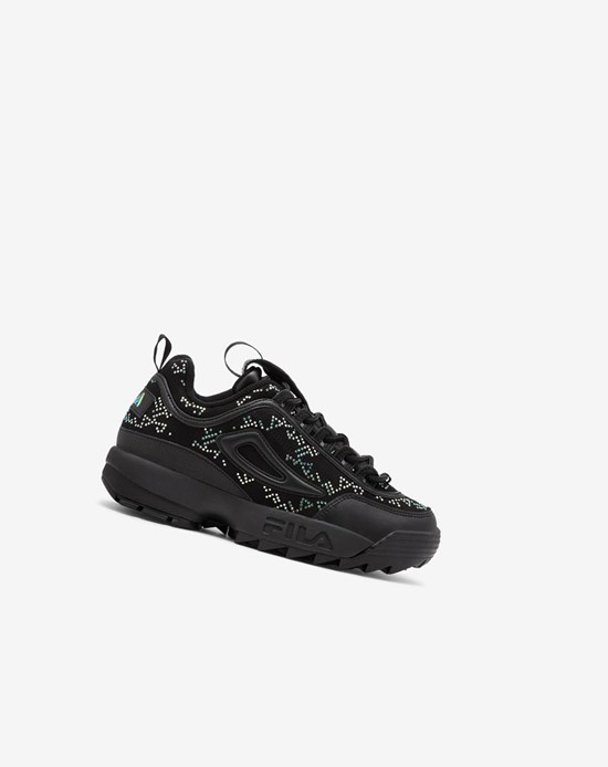 Fila Disruptor 2 Diamante Sneakers Blk/Blk/Irid | YJZVF-9402