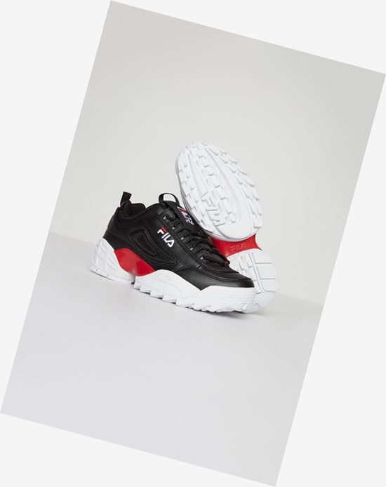 Fila Disruptor 2 Lab Sneakers Czarne Czerwone Białe | LZETI-0243