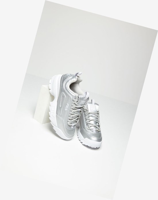 Fila Disruptor 2 Premium Metallic Sneakers Msil/Msil/Wht | HPBRJ-5872