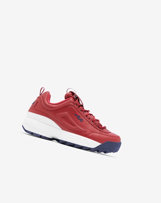 Fila Disruptor 2 Premium Sneakers Czerwone Granatowe Czerwone | UOHVQ-3265