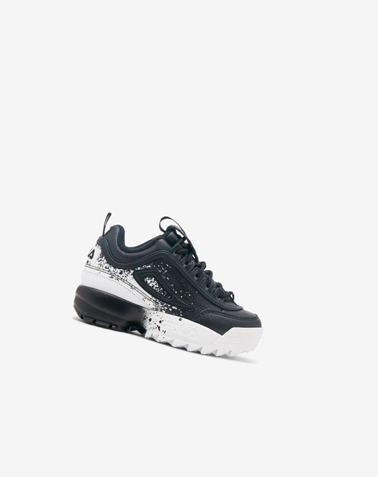 Fila Disruptor 2 Splatter Sneakers Czarne Czarne Białe | HIGKO-9603