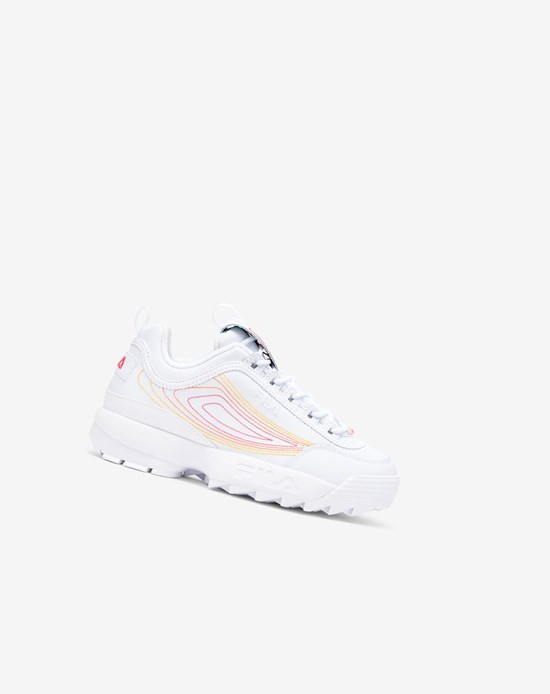 Fila Disruptor 2 Stitch Sneakers Białe Różowe Pomarańczowe | HGKJI-0792