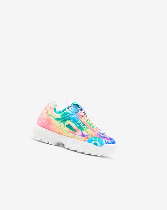 Fila Disruptor 2 Tie Dye Sneakers Białe Białe | REIOL-8915