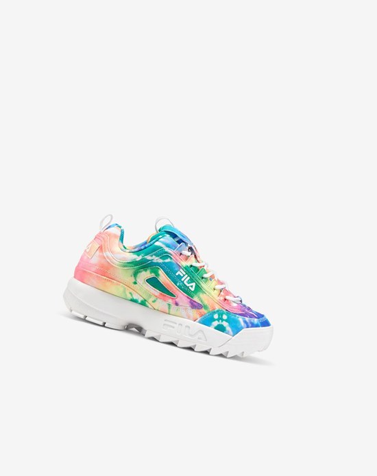 Fila Disruptor 2 Tie Dye Sneakers Mult/Wht/Wht | NFSKB-9124