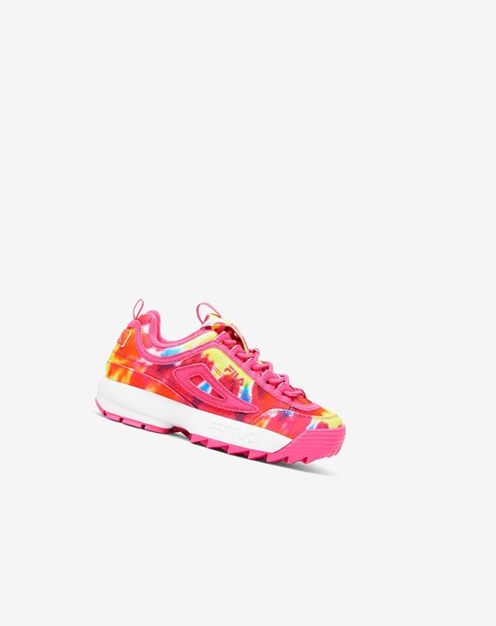 Fila Disruptor 2 Tie Dye Sneakers Różowe Białe | LVHYK-1498