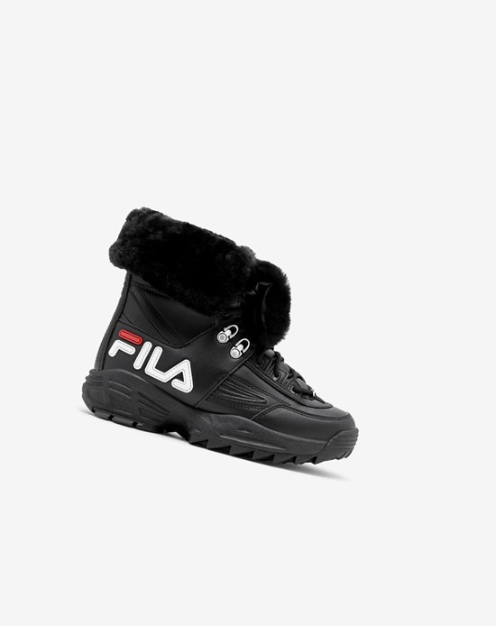 Fila Disruptor Boot Sneakers Czarne Białe Czerwone | UIKLZ-3759