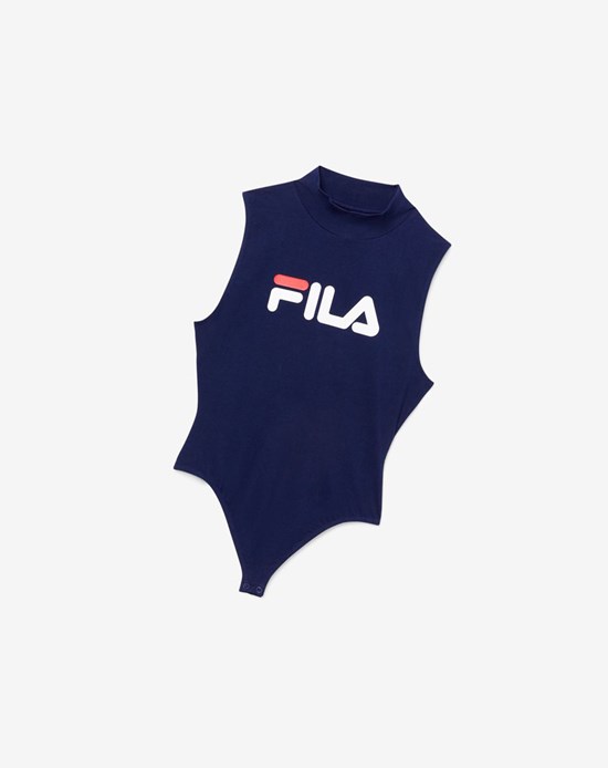 Fila Donata Bodysuit Białe Czerwone | BHTAF-6372