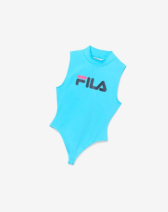 Fila Donata Bodysuit Niebieskie Czarne Różowe | DKQBV-1460