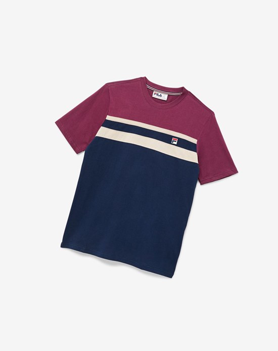 Fila Dover Tee 411 Peacoat / Prune / Mushroom | EVTBC-7932