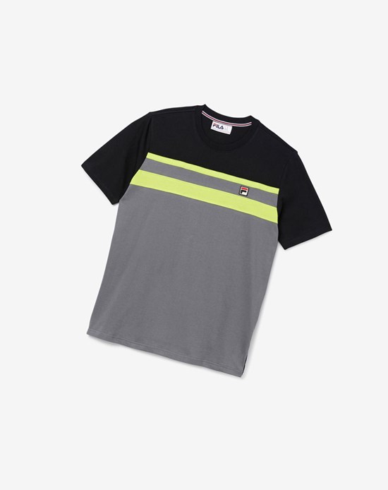 Fila Dover Tee Czarne | EDCQP-6827