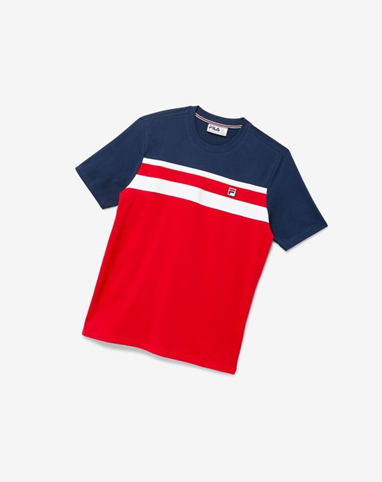 Fila Dover Tee Czerwone Białe | AOZWS-0674